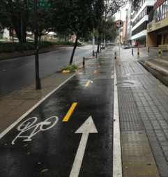 cicloruta bike path in Bogota