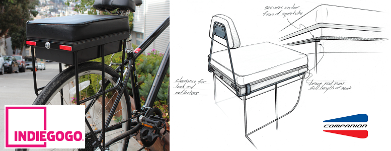 Companion Bike Seat backrest indiegogo campaign