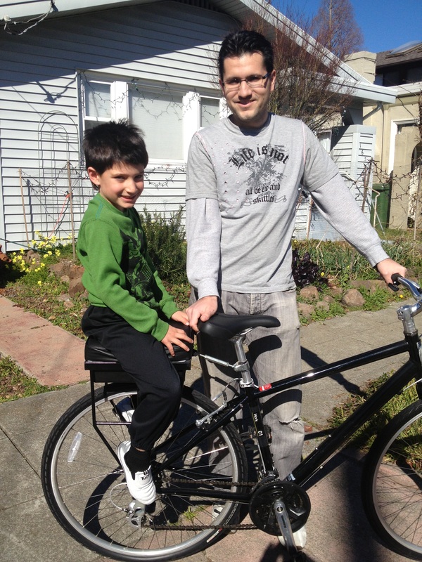 David and his son with Companion Bike Seat
