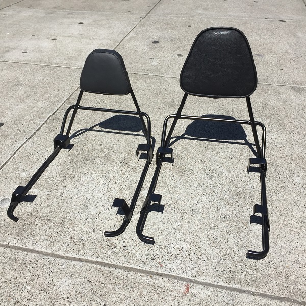 companion bike seat backrest prototypes side-by-side