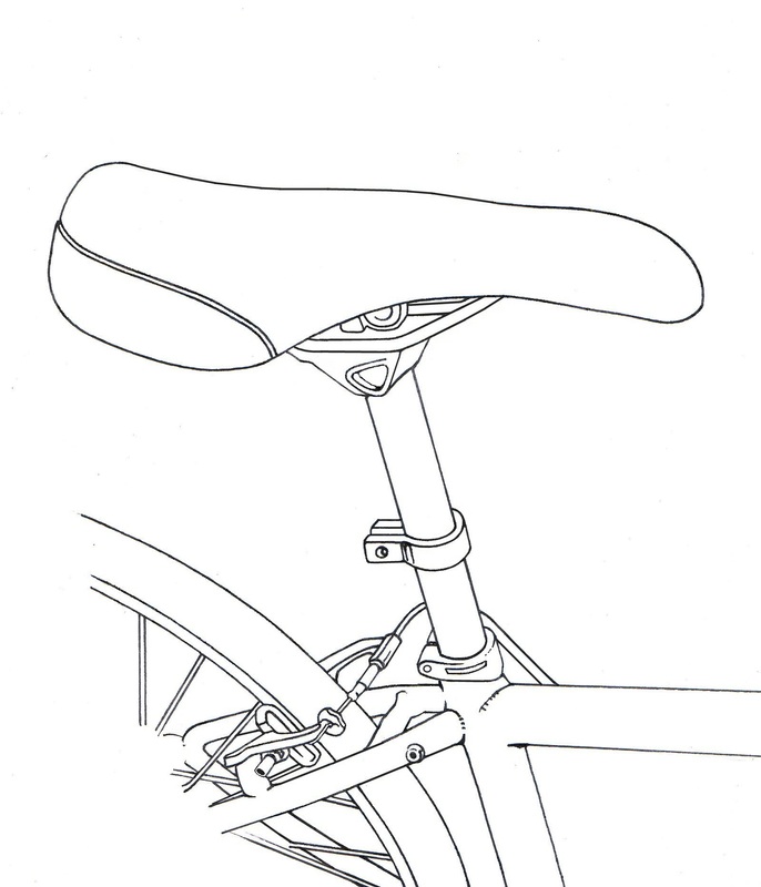 seat-post clamp in place