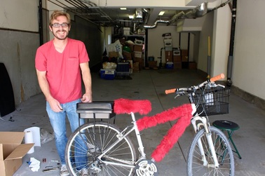 Companion Bike Seat Installation for burning man bike