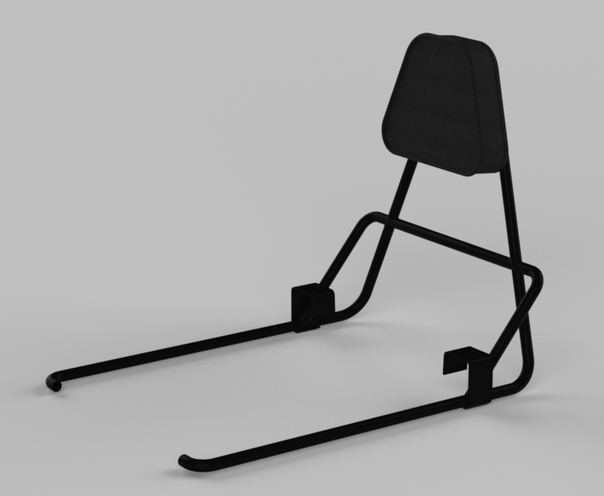 updated bike seat backrest rendering finalized design
