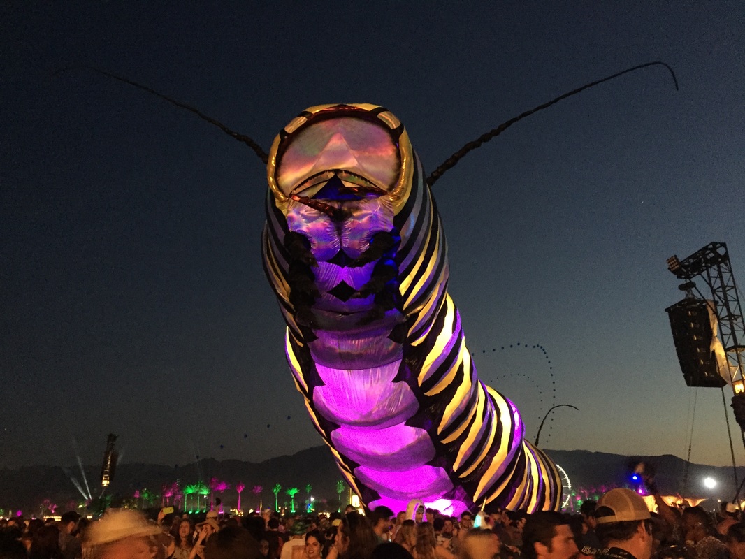 glowing caterpillar at coachella 2015