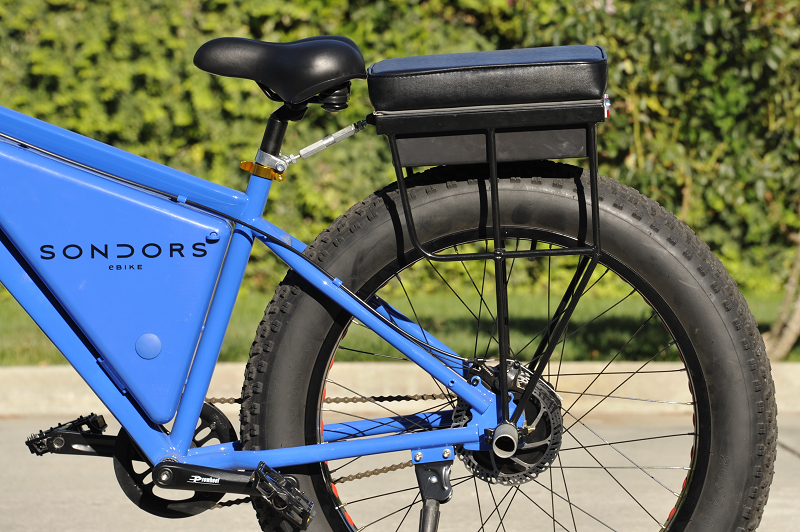 companion bike seat installed on a sondors ebike