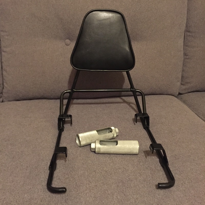 Companion Bike Seat backrest and ebike peg prototypes